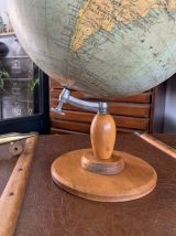 Ancien globe mappemonde Girard Barrère et Thomas vintage