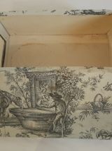 Boite vintage toile de jouy