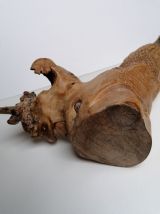 Perroquet sculpture en bois 