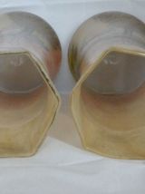 Paire de vases diabolos émaillés signés Legras