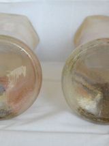 Paire de vases diabolos émaillés signés Legras