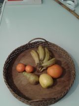 Plateau de service rotin.