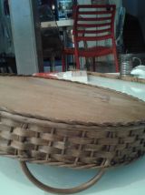 Plateau de service rotin.