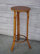 Sellette en rotin vintage 1970