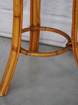 Sellette en rotin vintage 1970