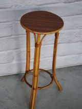 Sellette en rotin vintage 1970