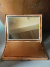 Ancien poudrier en métal doré - Patrys 