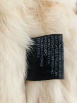 Manteau long cuir et fourrure véritable 