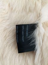 Manteau long cuir et fourrure véritable 