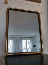 Miroir bois doré 19 ème perles d'eau