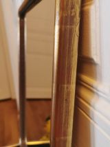 Miroir bois doré 19 ème perles d'eau