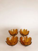  Ensemble 4 coupelles ambre 
