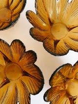  Ensemble 4 coupelles ambre 