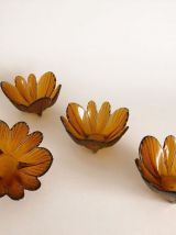  Ensemble 4 coupelles ambre 