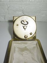 Réveil de voyage Uti Delta Laiton/Cuir noir