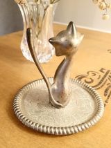 Élégant petit chat en étain 