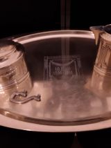 Service café  en cuivre  commémoration mariage 1886-1911