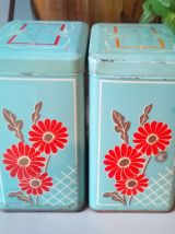 Deux boites en tôle "pâtes" et "Chicorée"