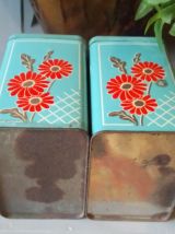 Deux boites en tôle "pâtes" et "Chicorée"