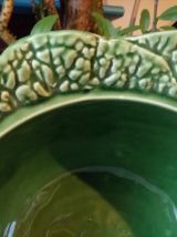 Soupière et plat de service "chou" en barbotine