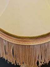 Lampe en albâtre abat-jour à franges 