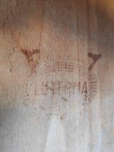 chaises + tabouret estampillés Luterma en bois verni