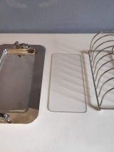 plateau pour toast en argent pour petit-déjeuner anglais 