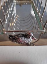 plateau pour toast en argent pour petit-déjeuner anglais 