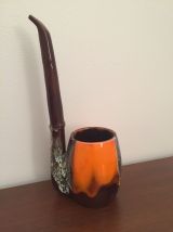 Vallauris forme de pipe haute : cendrier ou vase vintage