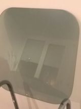 Table d’appoint chrome verre fumé 1970