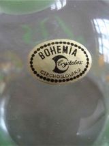 Carafe et 6 verres de Bohême années 70