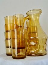 Service carafe et 15 verres vintage 