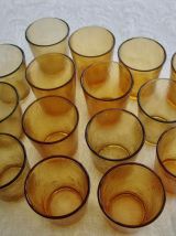 Service carafe et 15 verres vintage 