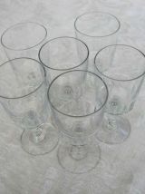 Set 6 petits verres cristal coloré