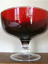 Coupe sur pied couleur rubis