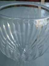 Vase coupe en cristal taillé