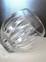 Vase coupe en cristal taillé