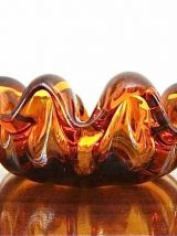 Coupe déco en verre ambre