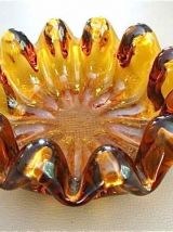 Coupe déco en verre ambre