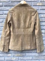 veste 3 boutons en daim fin, souple