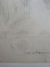 Tableau - Portrait de fillette signé Messina. Dessin.