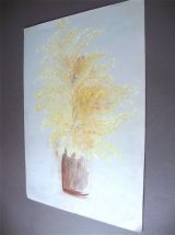 Tableau bouquet de mimosas