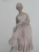 Ancienne statue Femme à la guitare