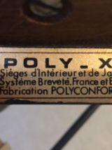 Fauteuil bois massif, vintage, polyconfort, inclinable