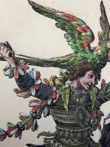 Estampe en couleurs, XXème