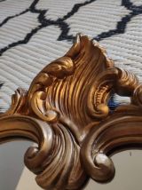 miroir baroque en résine dorée