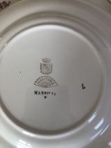 8 anciennes assiettes à dessert Sarreguemines 