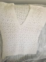 Gilet en laine blanche
