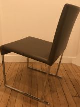 lot de 4 chaises en cuir marron foncé B&amp;B Italia by Antonio 