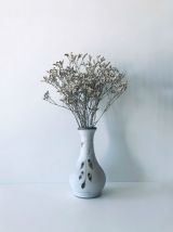 Vase vintage en grès blanc